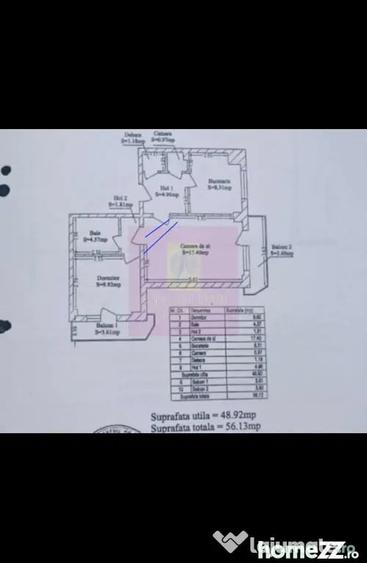 Apartament cu 2 camere semidecomandat în Uverturii