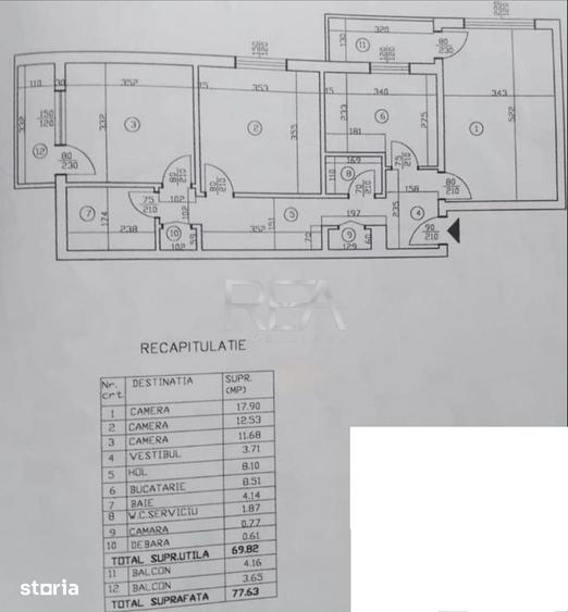 Apartament cu 3 camere decomandat în Floreasca