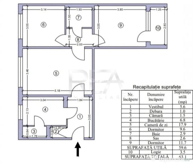 3 camere, et 1/4, 64mp, GARAJ, CENTRALA- Drumul Taberei - Bucuresti (Bucuresti-Ilfov)