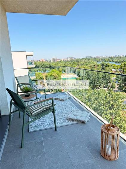Apartament cu 2 camere semidecomandat, mobilat în Băneasa