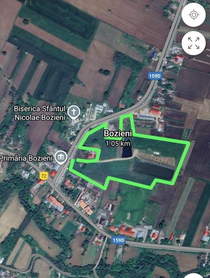 Teren de 35200 mp, în Bozieni