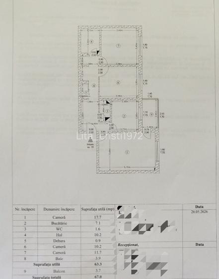 Apt 3 Camere Decomandat FRUMOASA 67 mp POD NOU INALT, bl 1984 ZERO COM