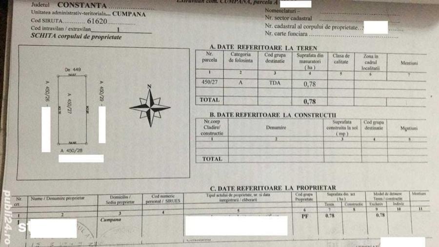 Teren de 10000 mp, în Cumpăna