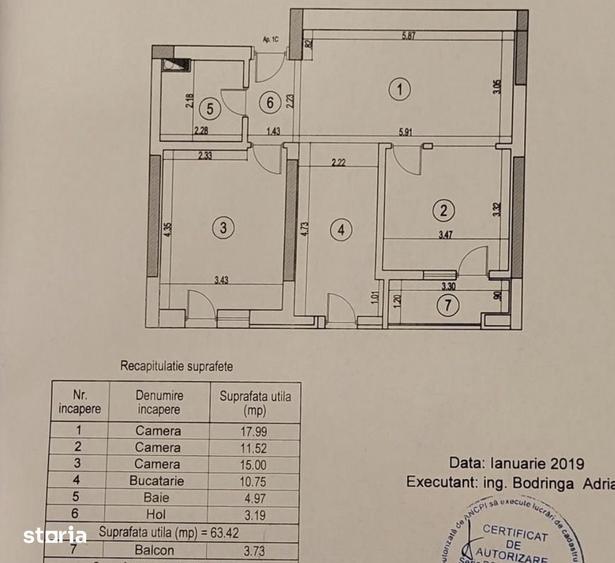 Apartament de 3 camere mobilat utilat loc de parcare subteran inlus - 9