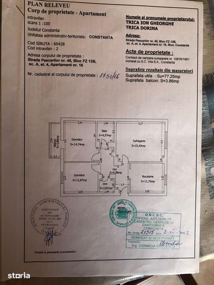 Apartament cu 3 camere decomandat în Delfinariu