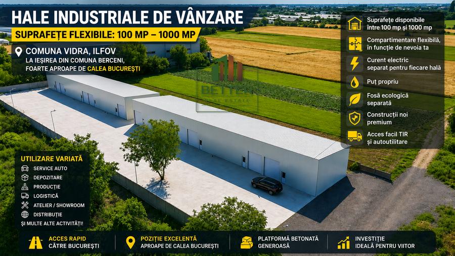 Spațiu industrial, de 100 mp, în Berceni