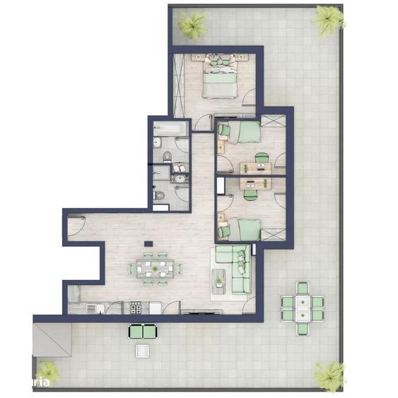 Penthouse terasa 107mp, Sibiu, Turnisor - 2