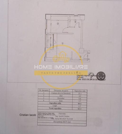 Apartament cu 2 camere semidecomandat în Cug