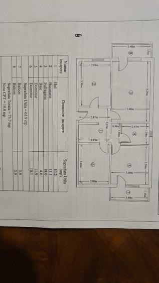 Apartament cu 3 camere decomandat în Horia