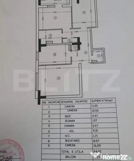 Apartament cu 3 camere decomandat în Gară