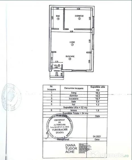 Apartament cu 2 camere decomandat în Sânpetru