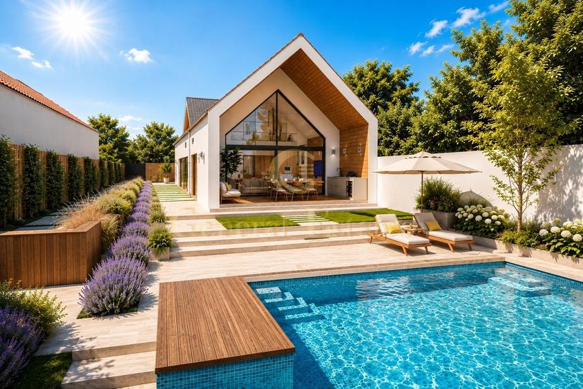 Casă individuală cu 7 camere cu Piscina în Central