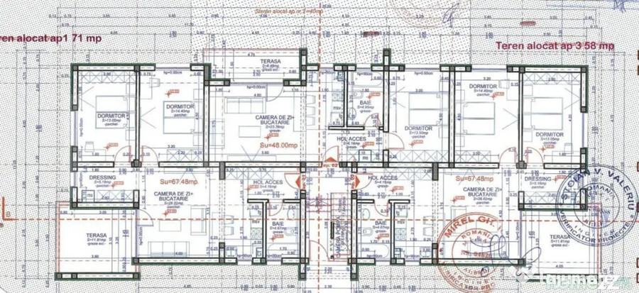 Apartament cu 3 camere decomandat în Central