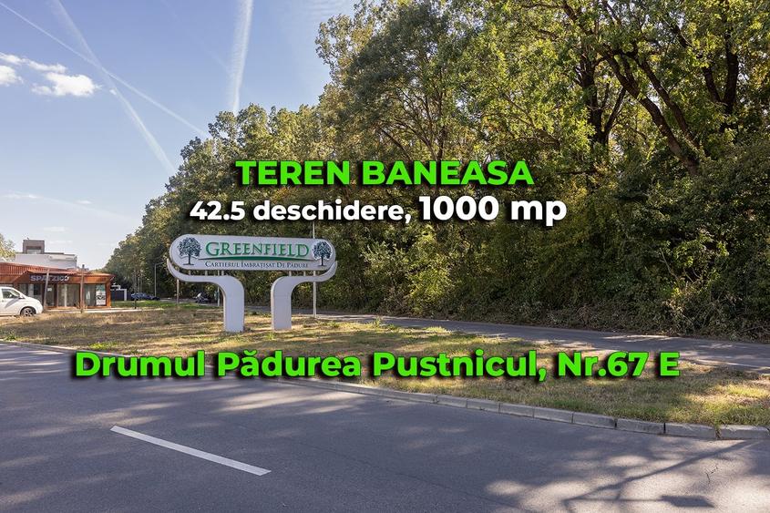 Teren Construcții intravilan de 1000 mp, în Băneasa