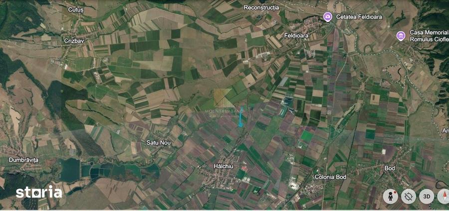 Teren intravilan de 1000 mp, în Hălchiu