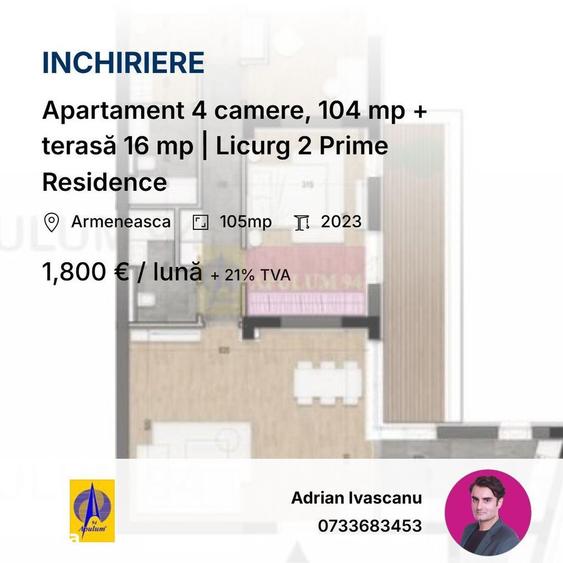 Apartament cu 4 camere decomandat în Ultracentral