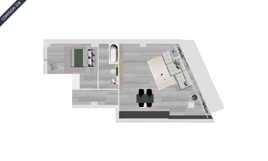Apartament cu 2 camere decomandat în Nord
