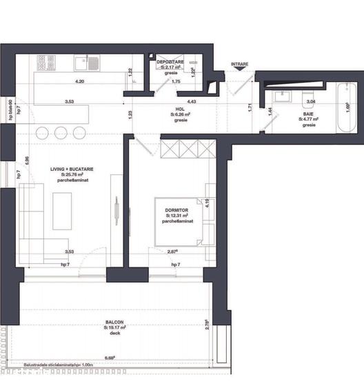 Apartament cu 2 camere în Bartolomeu