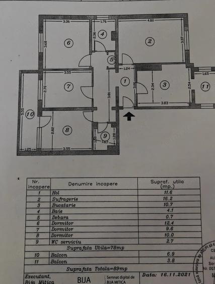 Apartament cu 4 camere decomandat în Central