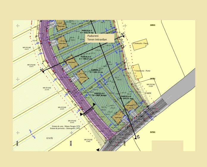 Teren Construcții intravilan de 1000 mp, în Pădureni (Chinteni)