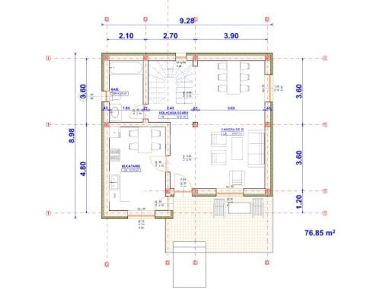 Casă individuală cu 4 camere cu Teren 270 Mp în Trivale