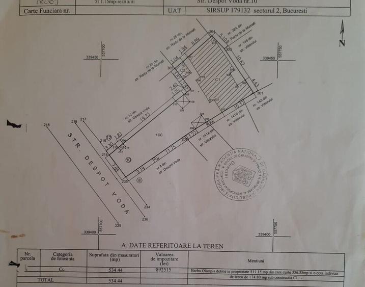 Teren Construcții intravilan de 511 mp, în Ștefan cel Mare