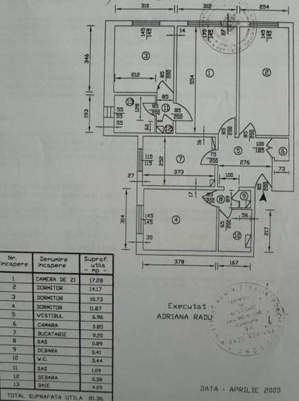Apartament cu 4 camere semidecomandat, mobilat în Sebastian