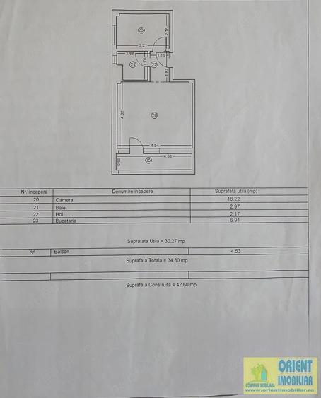 Garsonieră decomandată în Poarta 6