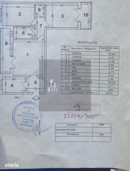 Apartament cu 3 camere în Cișmigiu