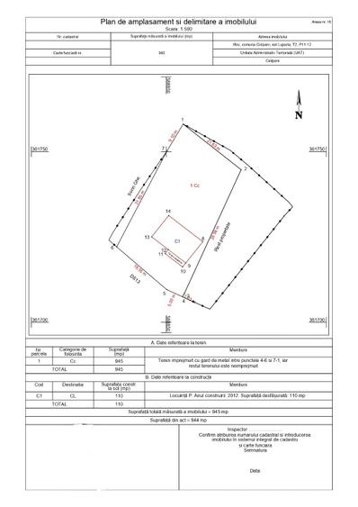 Casă individuală cu 5 camere cu Teren 945 Mp în Lupăria
