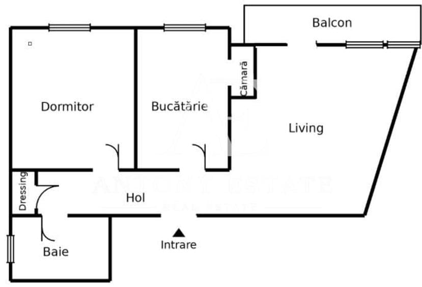 Apartament cu 2 camere decomandat în Decebal