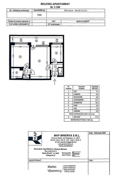 Apartament cu 2 camere semidecomandat în Sud