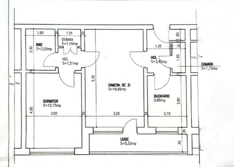 Apartament cu 2 camere în Dristor
