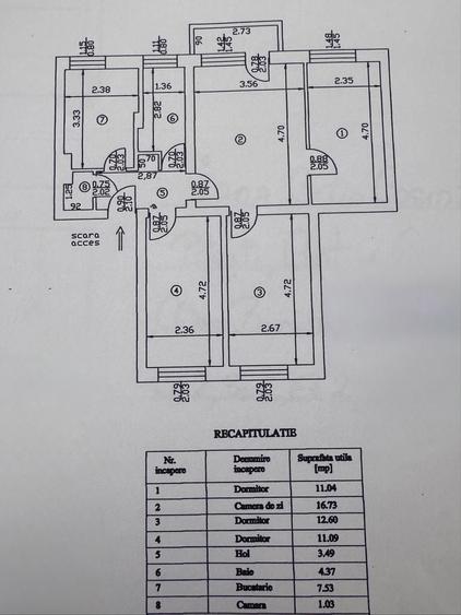 Apartament 4 camere Etaj 2/4 - CENTRU - 5