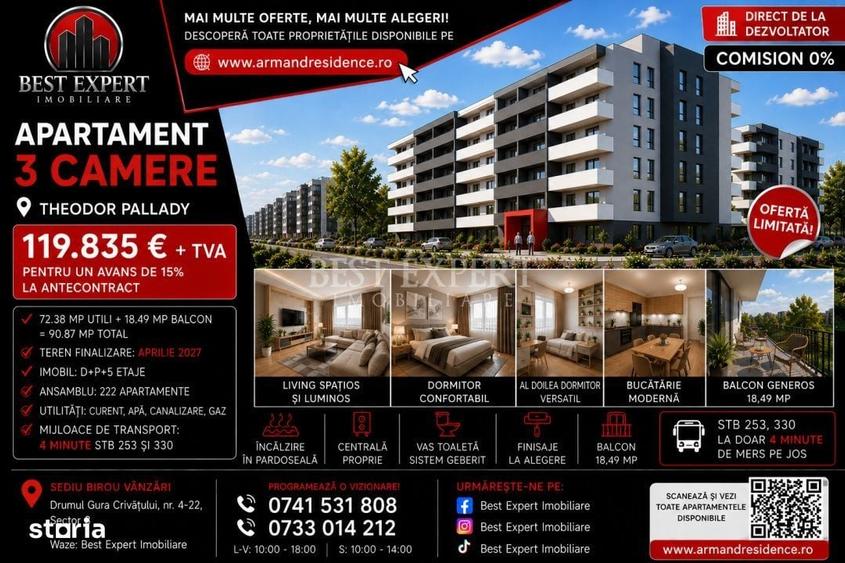 Apartament cu 3 camere în Theodor Pallady — fotografia 1