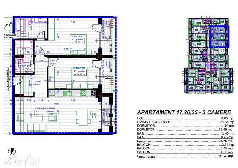 Apartament cu 3 camere în Ultracentral