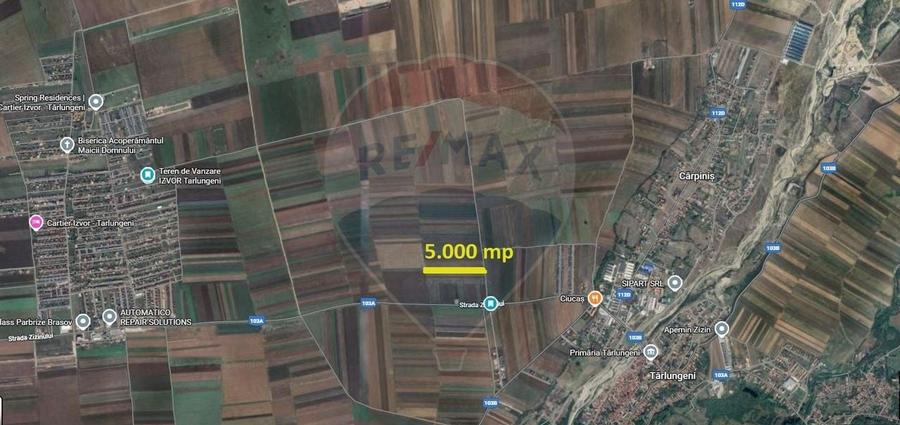 Teren agricol extravilan de 5000 mp, în Tărlungeni