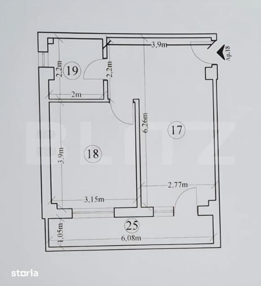 Apartament cu 2 camere în Ciurea