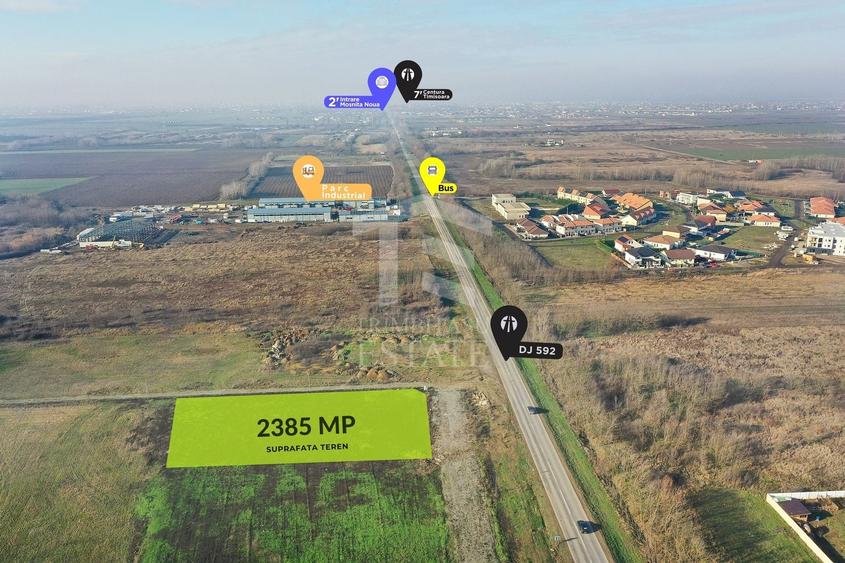 Teren Construcții intravilan de 2385 mp, în Moșnița Nouă