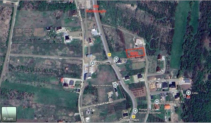 Teren de 900 mp, în Săldăbagiu de Munte