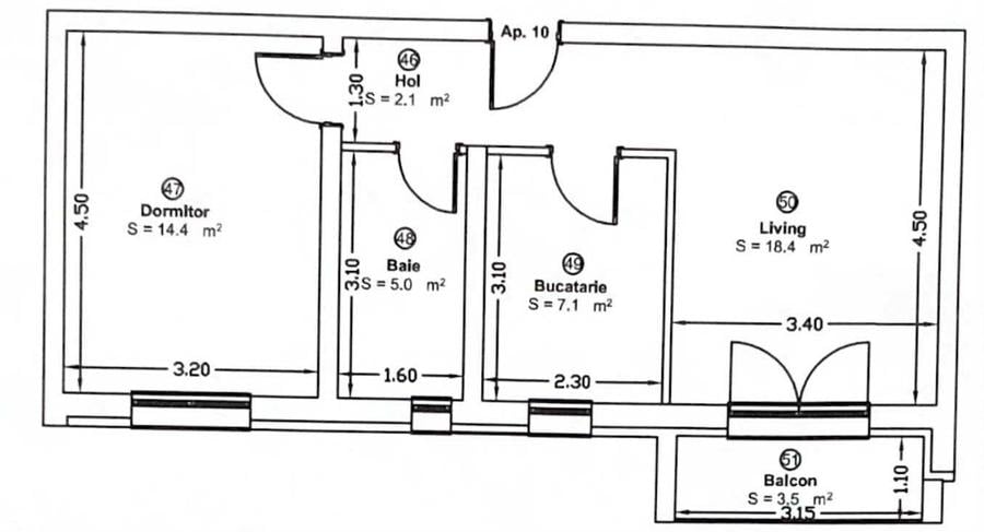 Apartament cu 2 camere decomandat în Giroc