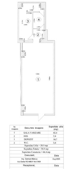Spațiu comercial, de 58.900001525879 mp, în Giurgiului