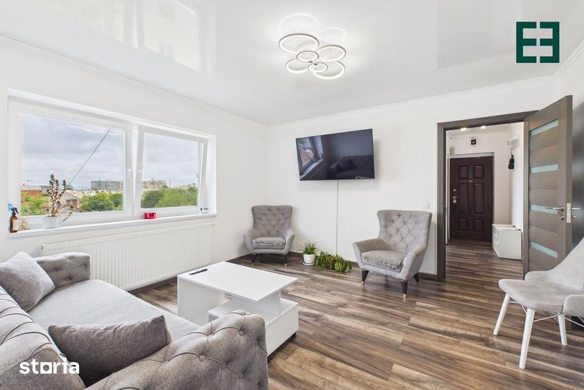 Apartament cu 2 camere semidecomandat, mobilat în Central