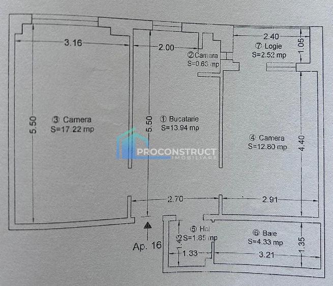 Apartament cu 2 camere decomandat, mobilat în Girocului