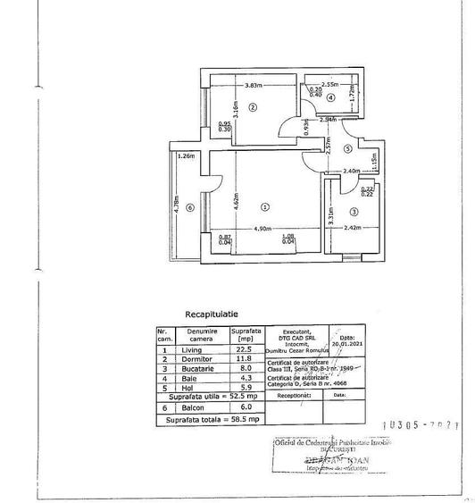 Apartament cu 2 camere decomandat în Apărătorii Patriei