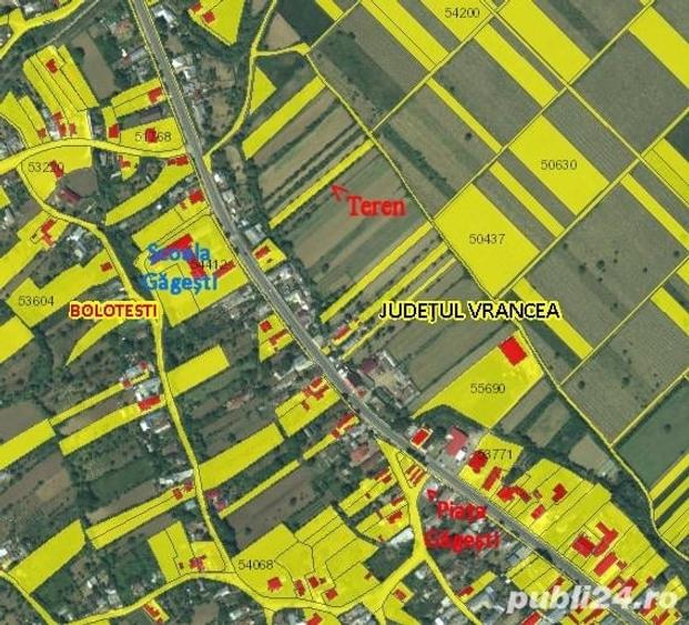 Teren de 1300 mp, în Găgești