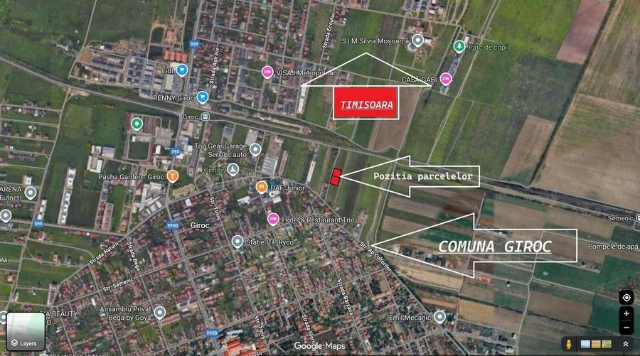 Teren Construcții intravilan de 760 mp, în Girocului