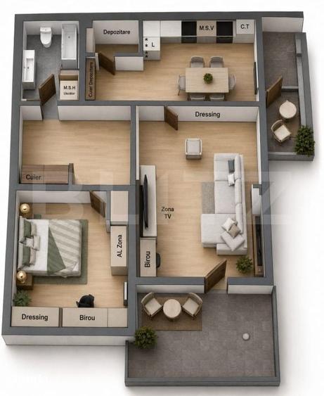 Apartament cu 2 camere în Tudor Vladimirescu
