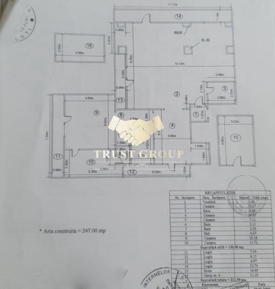 Apartament cu 5 camere decomandat în Arcul de Triumf
