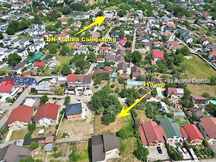 Teren intravilan 913 mp, zona Cristal Pitesti | Deschidere 26m - 2